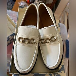 Sezane ecru/white Vicky mocassins/loafers NEW IN BOX Size 8